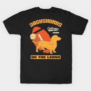 Dachshund American football funny college team T-Shirt